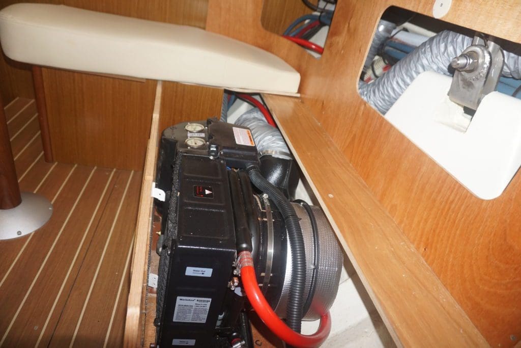 Marinaire installations in Annapolis, MD. Installing Mabru marine ac units.