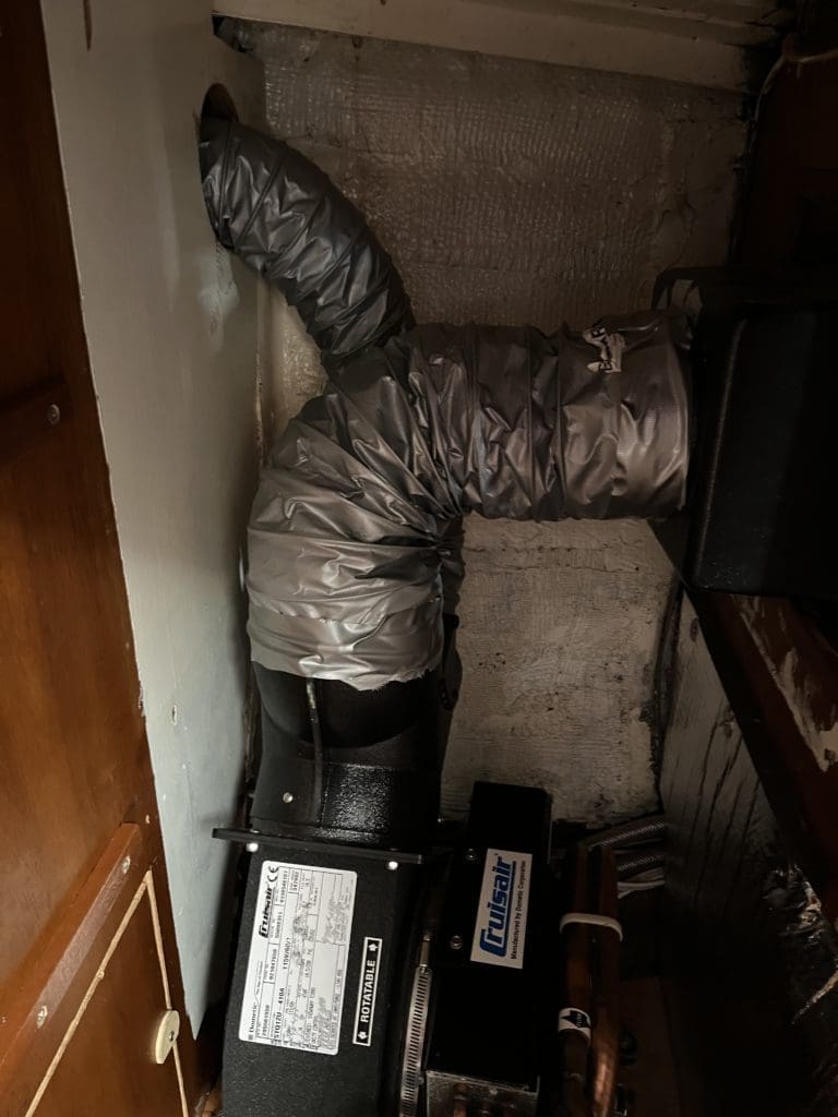 We installed new ductwork on this Cruisair with correct flow rates.